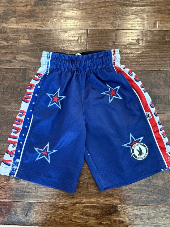 Flow Society Other - Flow Society Boys Blue Star Print Athletic Shorts with Red Accent